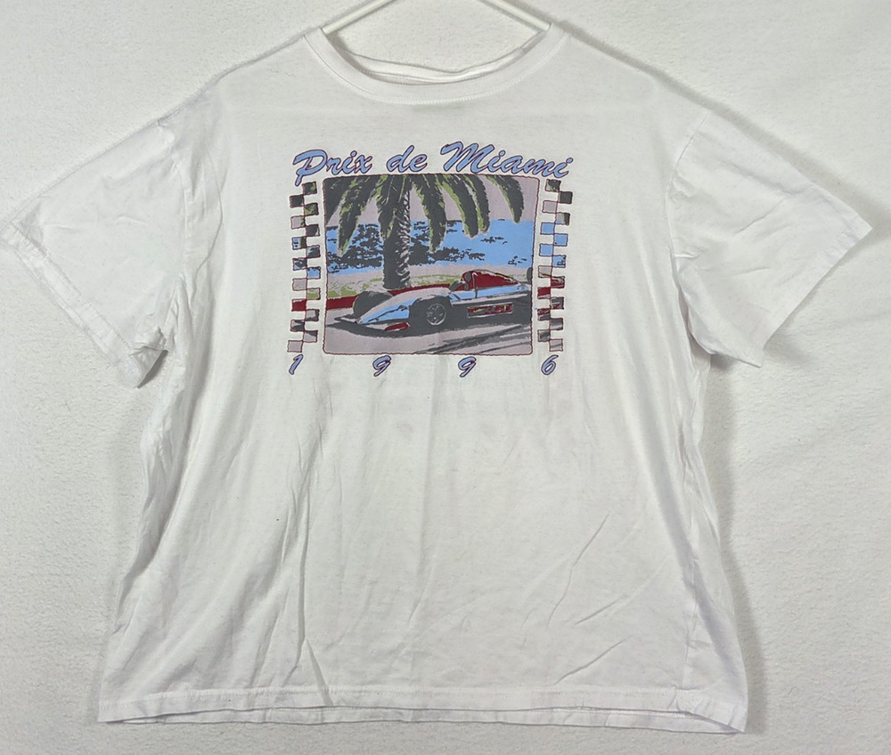 Men's Grand Prix of Miami 1996 Race T-Shirt Single stitch Size "Boxy" L Large